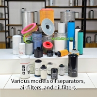 Diferentes tipos de separadores de aceite, filtros de aire y filtros de aceite